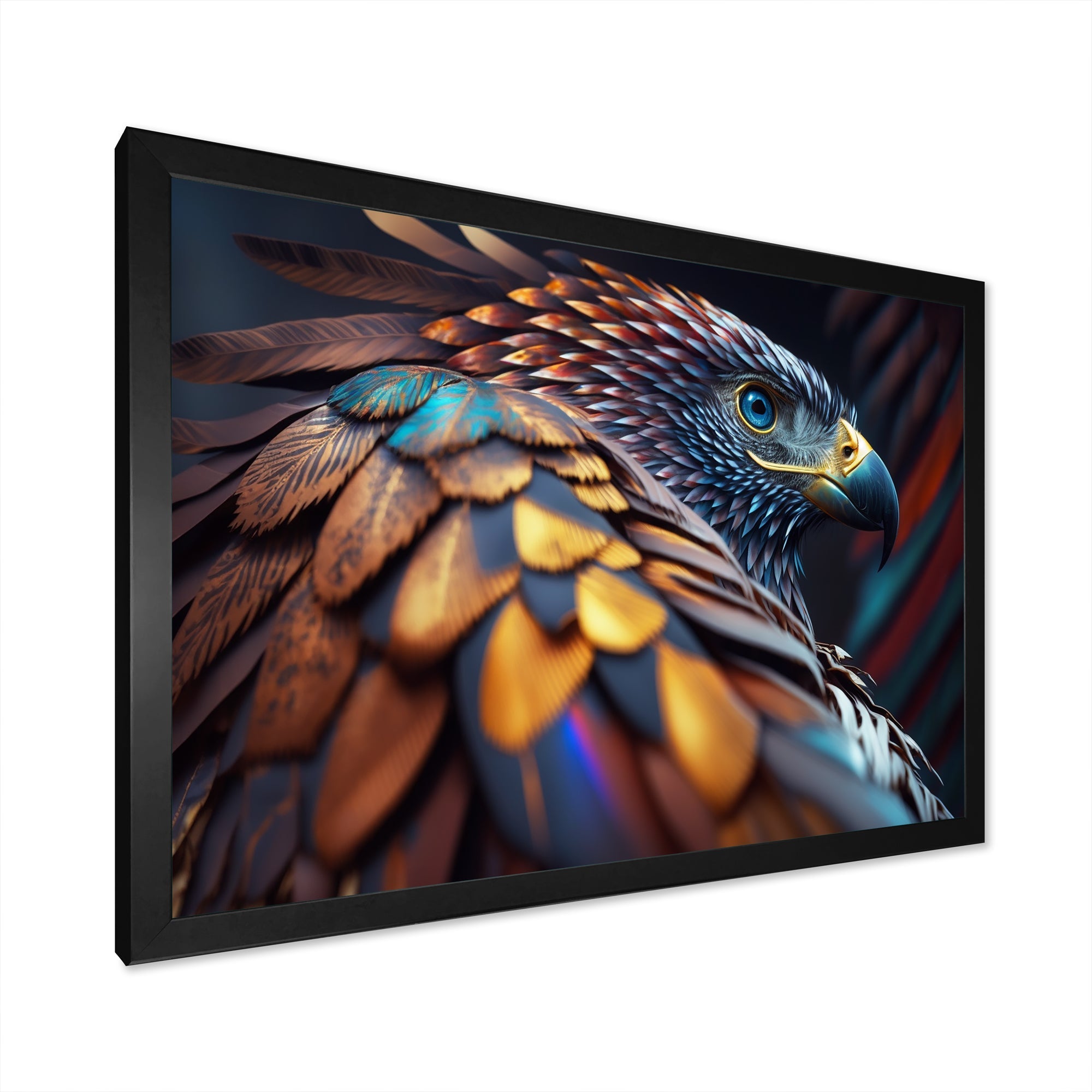 Macro Colorful Feather Eagle VI