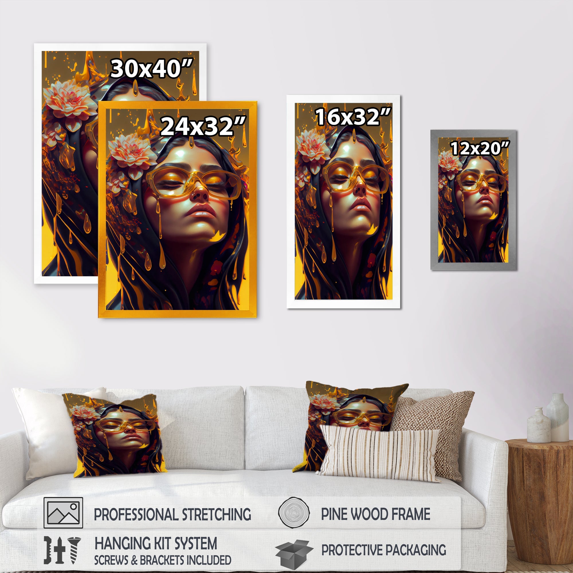 Stylish Arabic Woman With Floral Hijab III