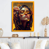 Stylish Arabic Woman With Floral Hijab III