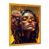 Stylish Arabic Woman With Floral Hijab III