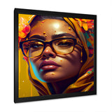 Stylish Arabic Woman With Floral Hijab IV