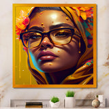 Stylish Arabic Woman With Floral Hijab IV