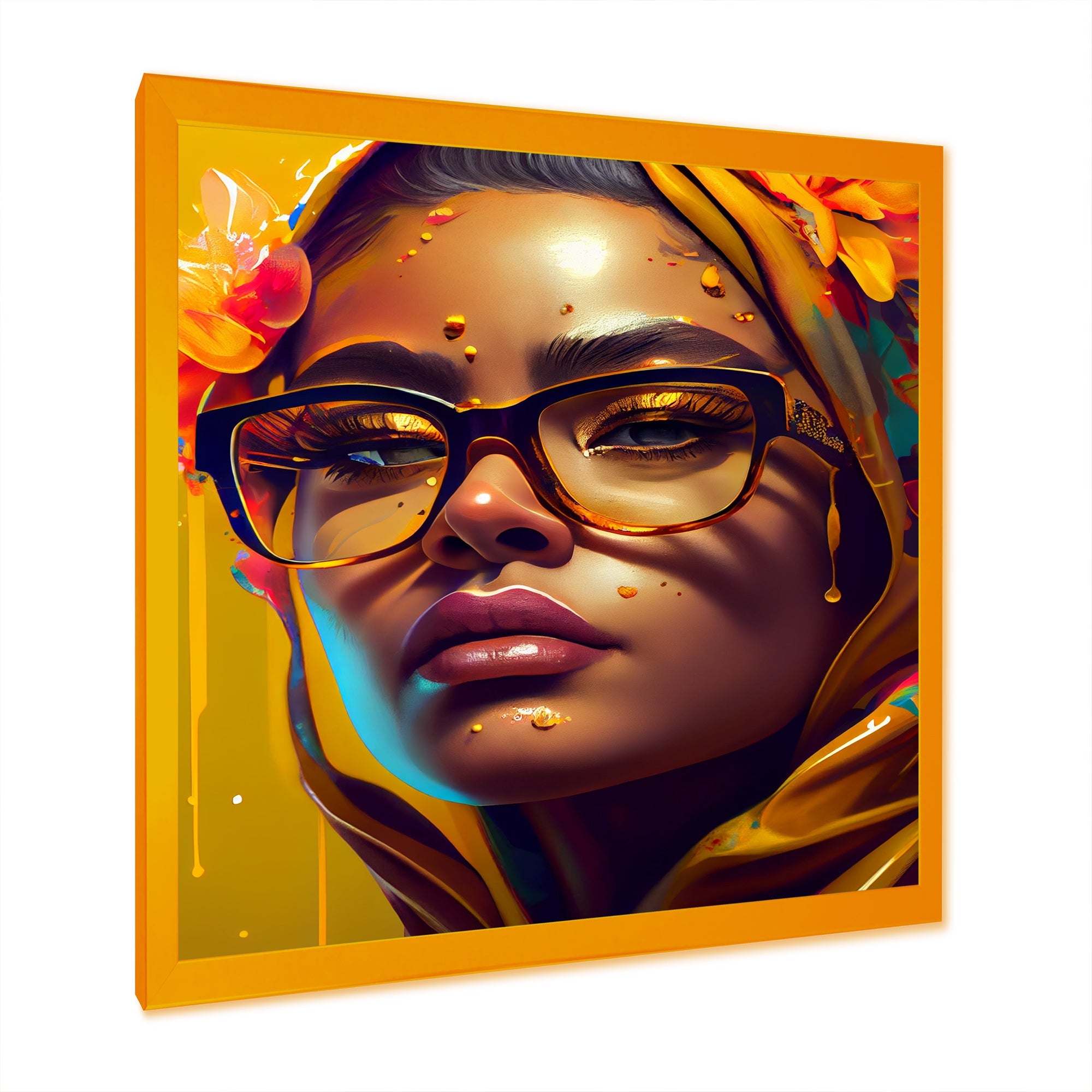 Stylish Arabic Woman With Floral Hijab IV