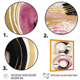 Pink And Gold Curves I