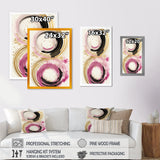 Pink And Gold Curves I