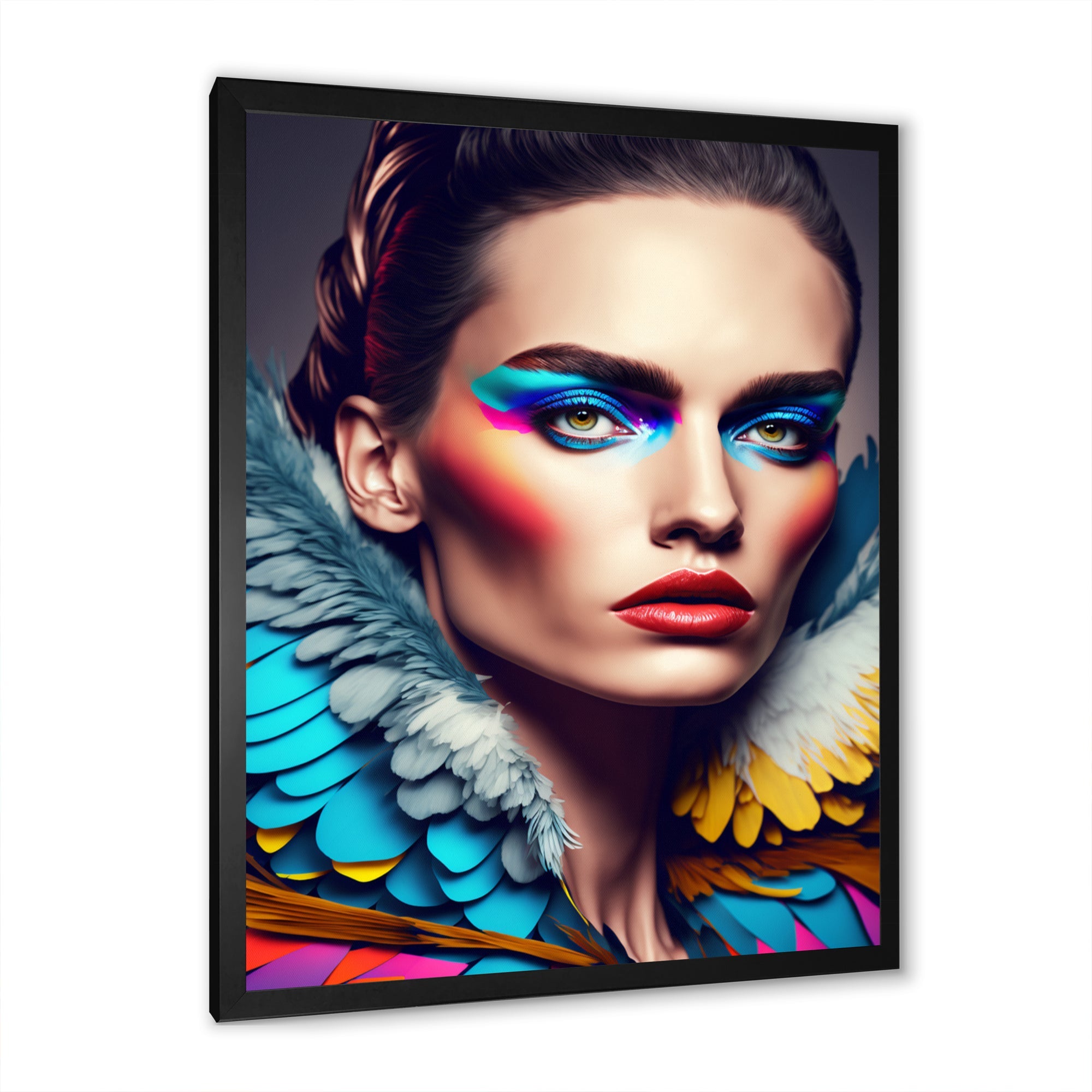 Colorful Sensual Woman In Fur Coat VI