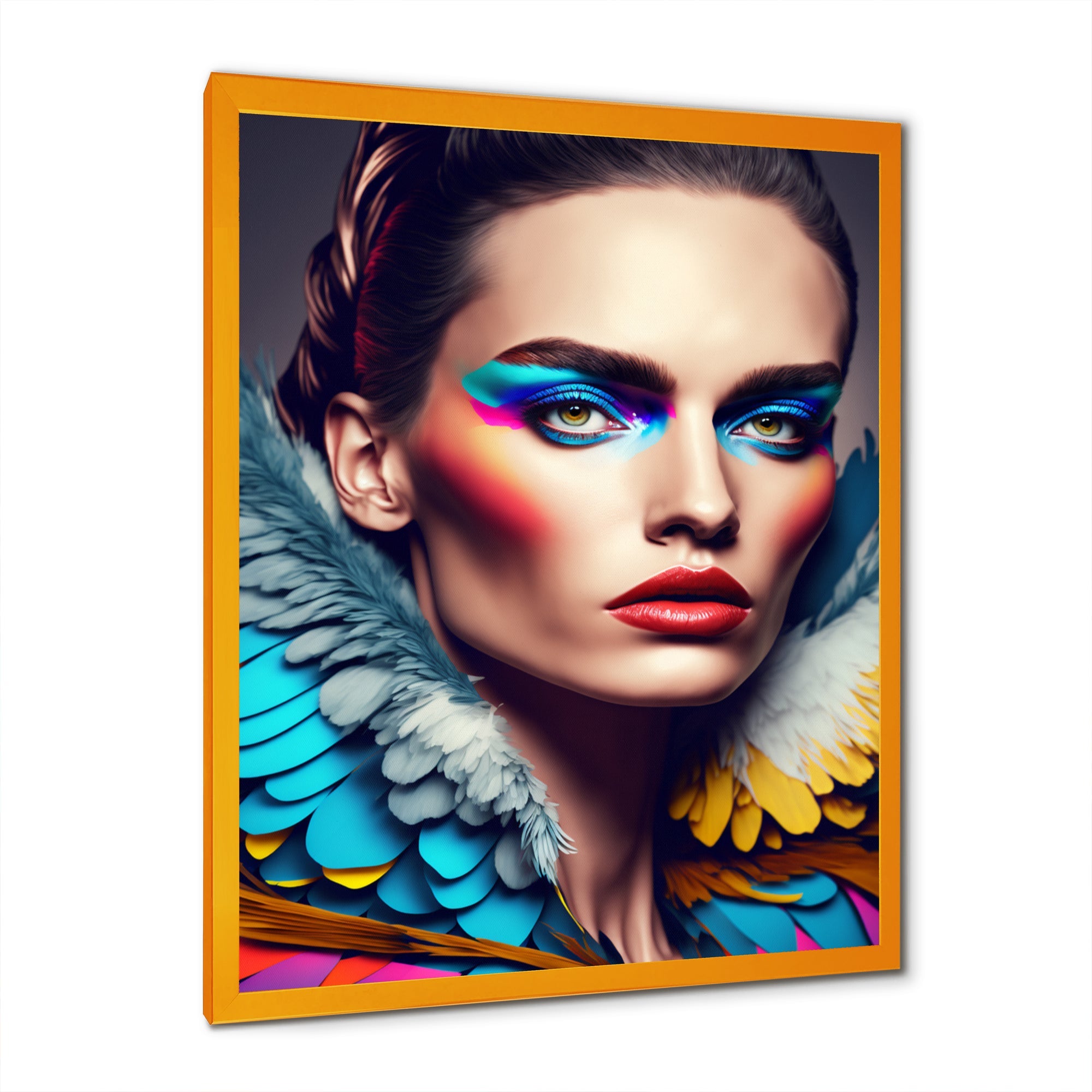 Colorful Sensual Woman In Fur Coat VI