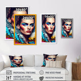 Colorful Sensual Woman In Fur Coat VI