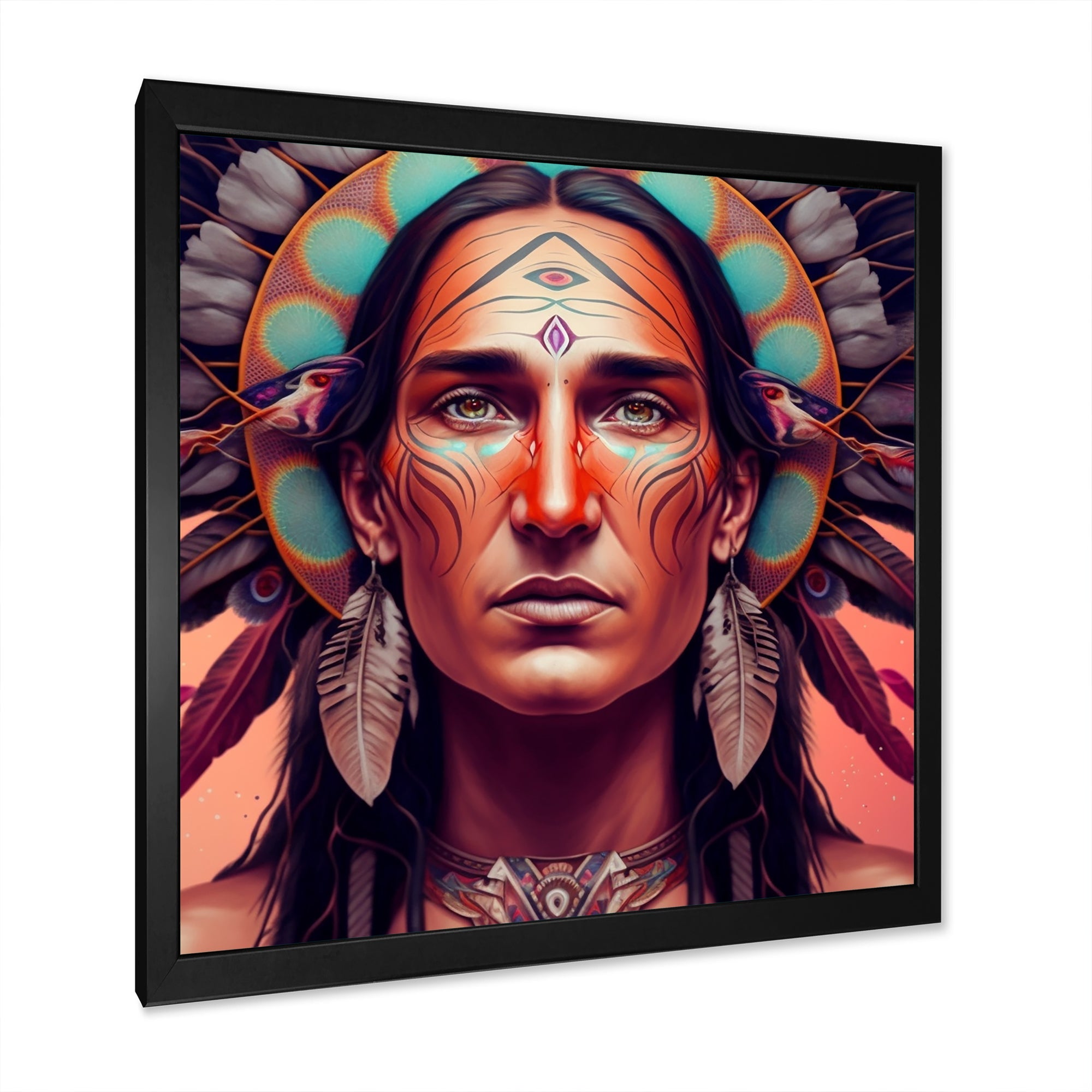 Colorful Native American Man I