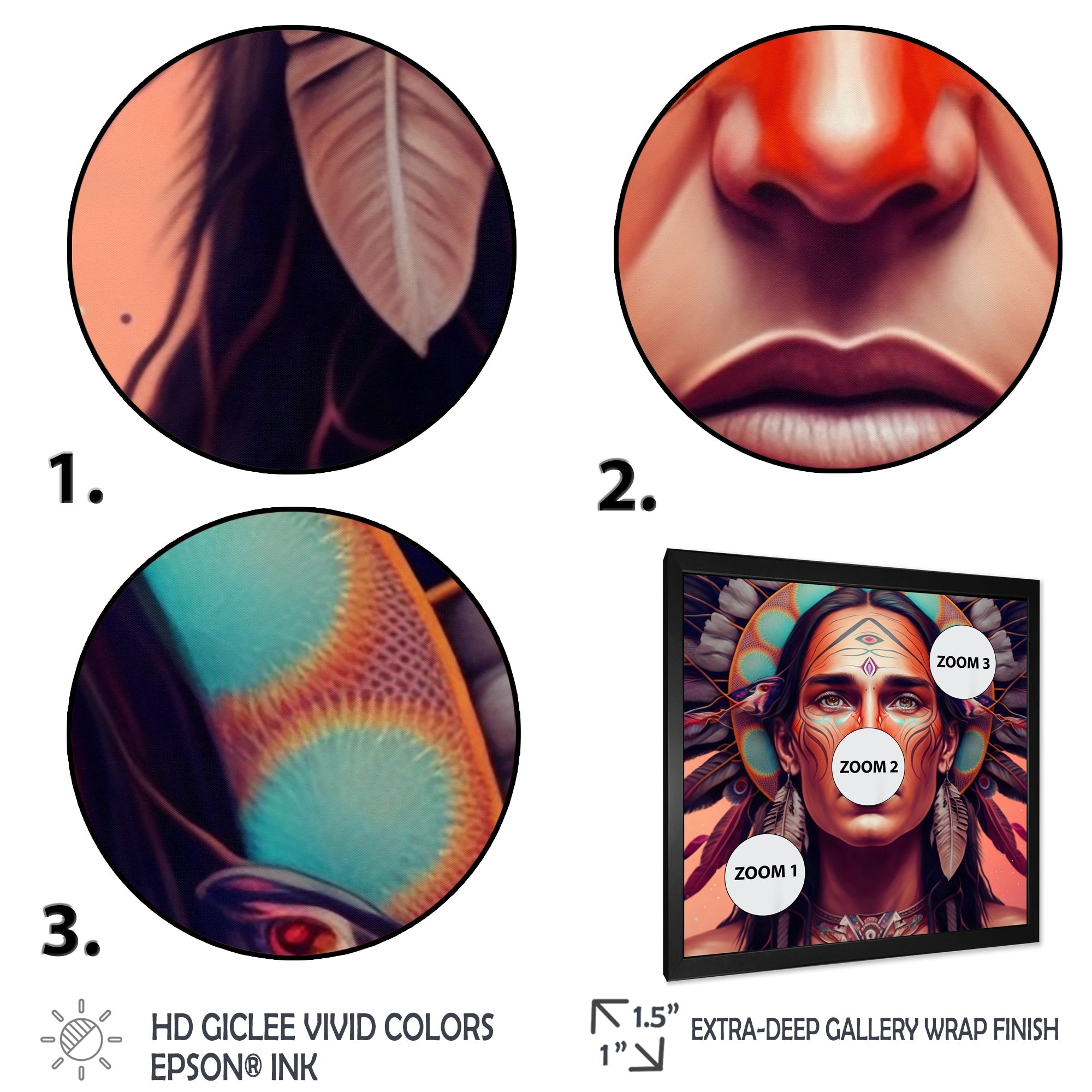 Colorful Native American Man I