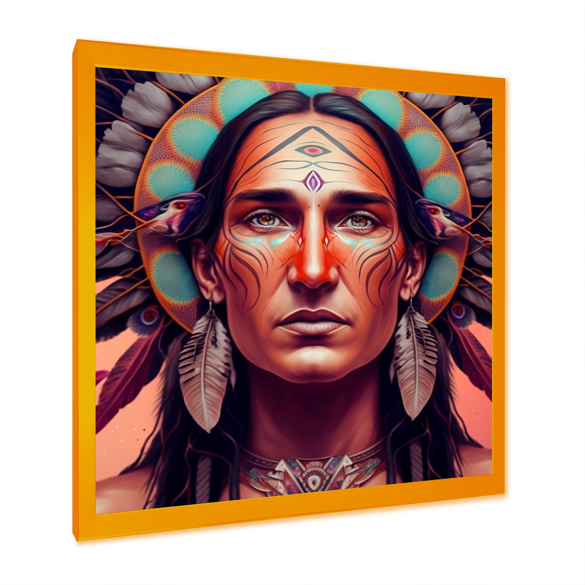Colorful Native American Man I