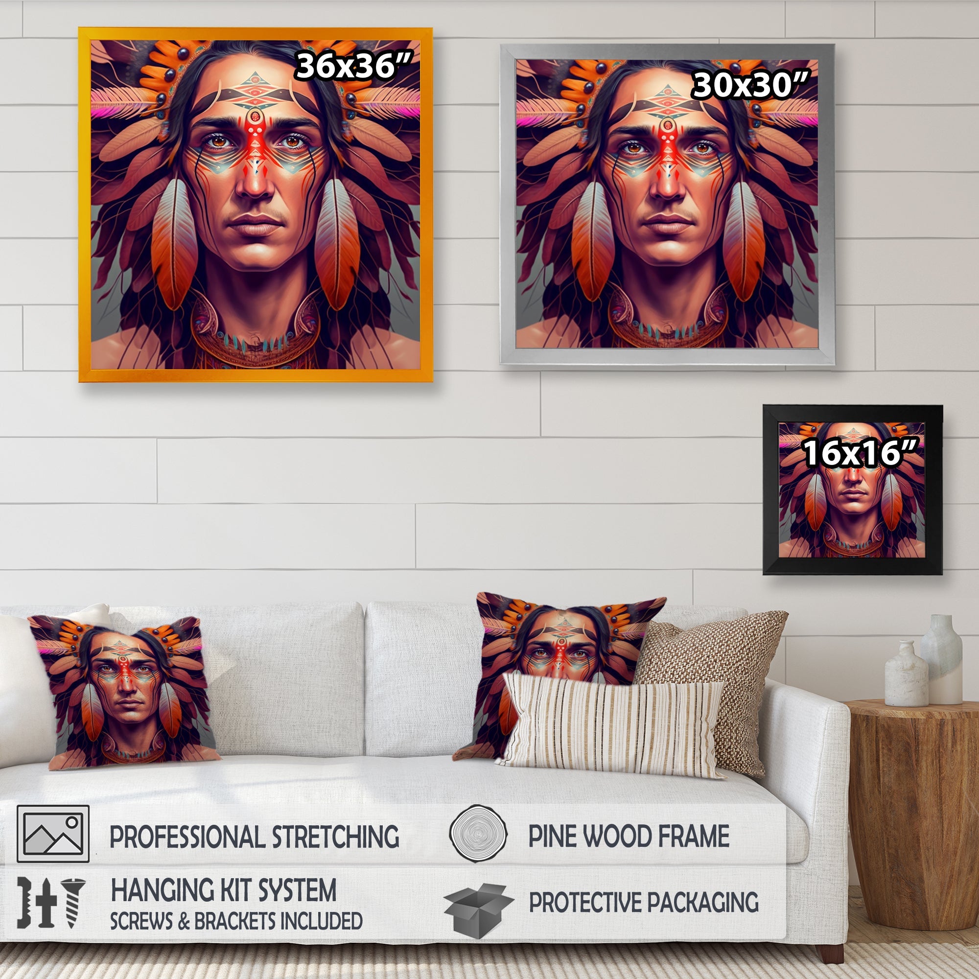 Colorful Native American Man III