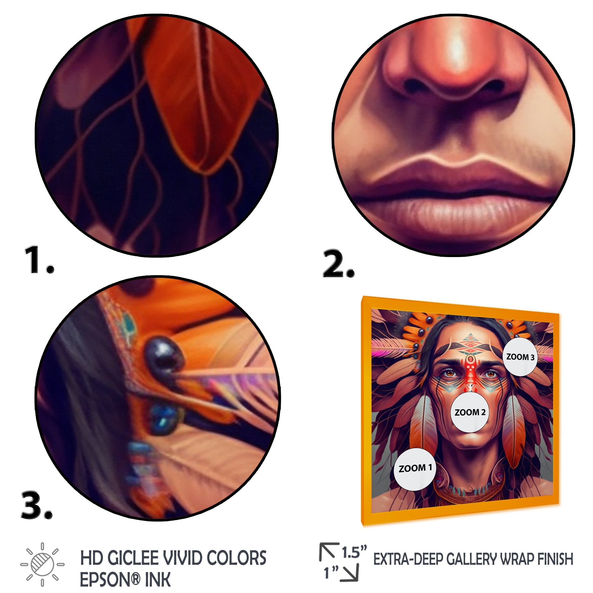 Colorful Native American Man III