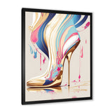 Pink And Blue Art Deco High Heel Boots I