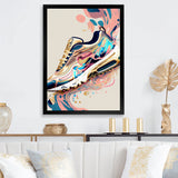 Pink And Blue Art Deco Sport Shoes