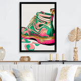 Pink And Green Art Deco Army Shoes