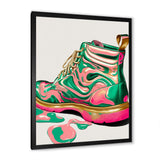 Pink And Green Art Deco Army Shoes