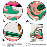 Pink And Green Art Deco Army Shoes