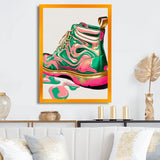 Pink And Green Art Deco Army Shoes