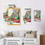 Pink And Green Art Deco Army Shoes
