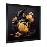 Chic Black And Gold Perfume Bottle IX