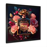 Chic Perfume Bottle With Pink Roses II