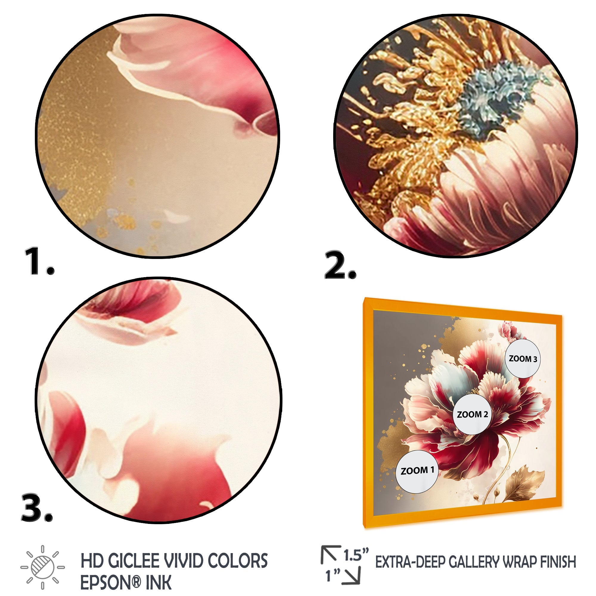 Bold Red Floral Design II