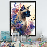 Cute Siamese Floral Art I