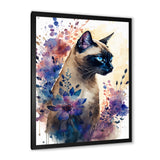 Cute Siamese Floral Art I