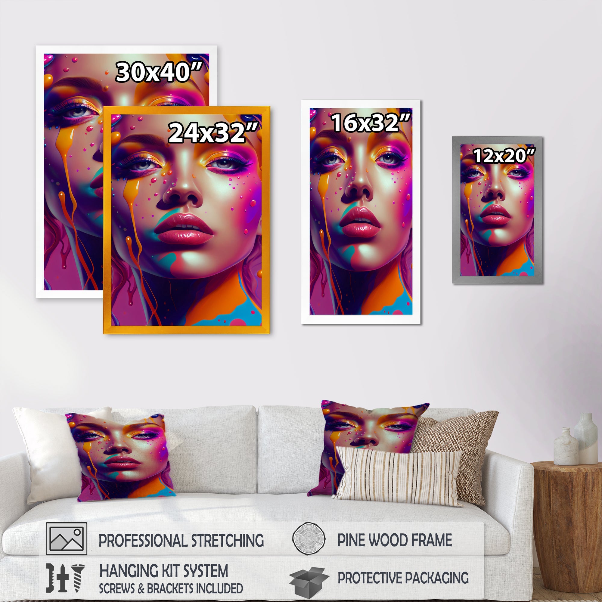 Liquid Ink Sensual Woman Portrait I