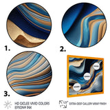 Vibrant Blue And Gold Flow Art II