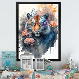 Cute Tiger Floral Art III