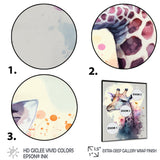 Cute Giraffe Floral Art III