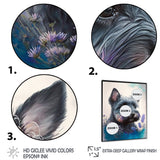 Cute Schnauzer Floral Art