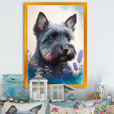 Cute Schnauzer Floral Art