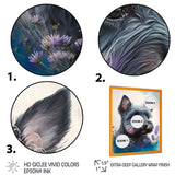 Cute Schnauzer Floral Art