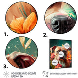 Cute Pitbul Floral Art I