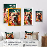 Cute Pitbul Floral Art I