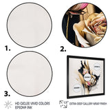 Roses Flow Flower On Golden Beige Paint VI