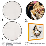 Roses Flow Flower On Golden Beige Paint VI