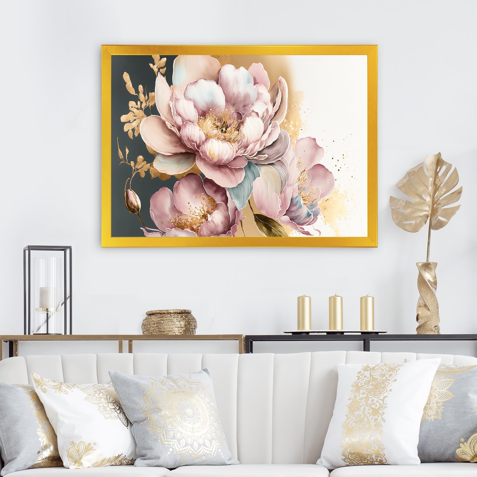 Pink And Gold Orchid Flower II