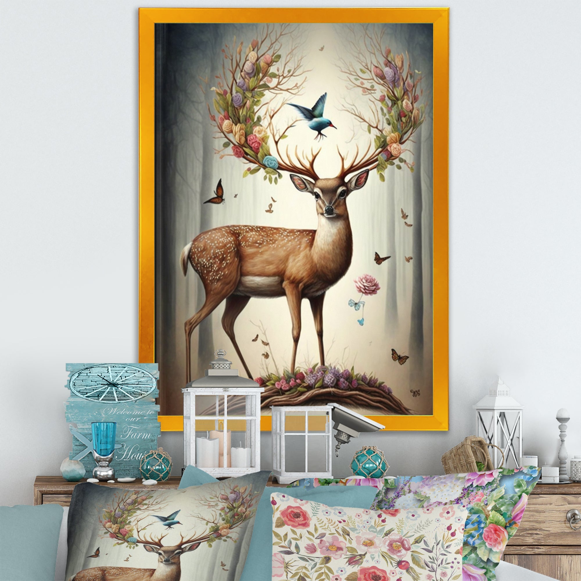 Deer With Blooming Antlers III