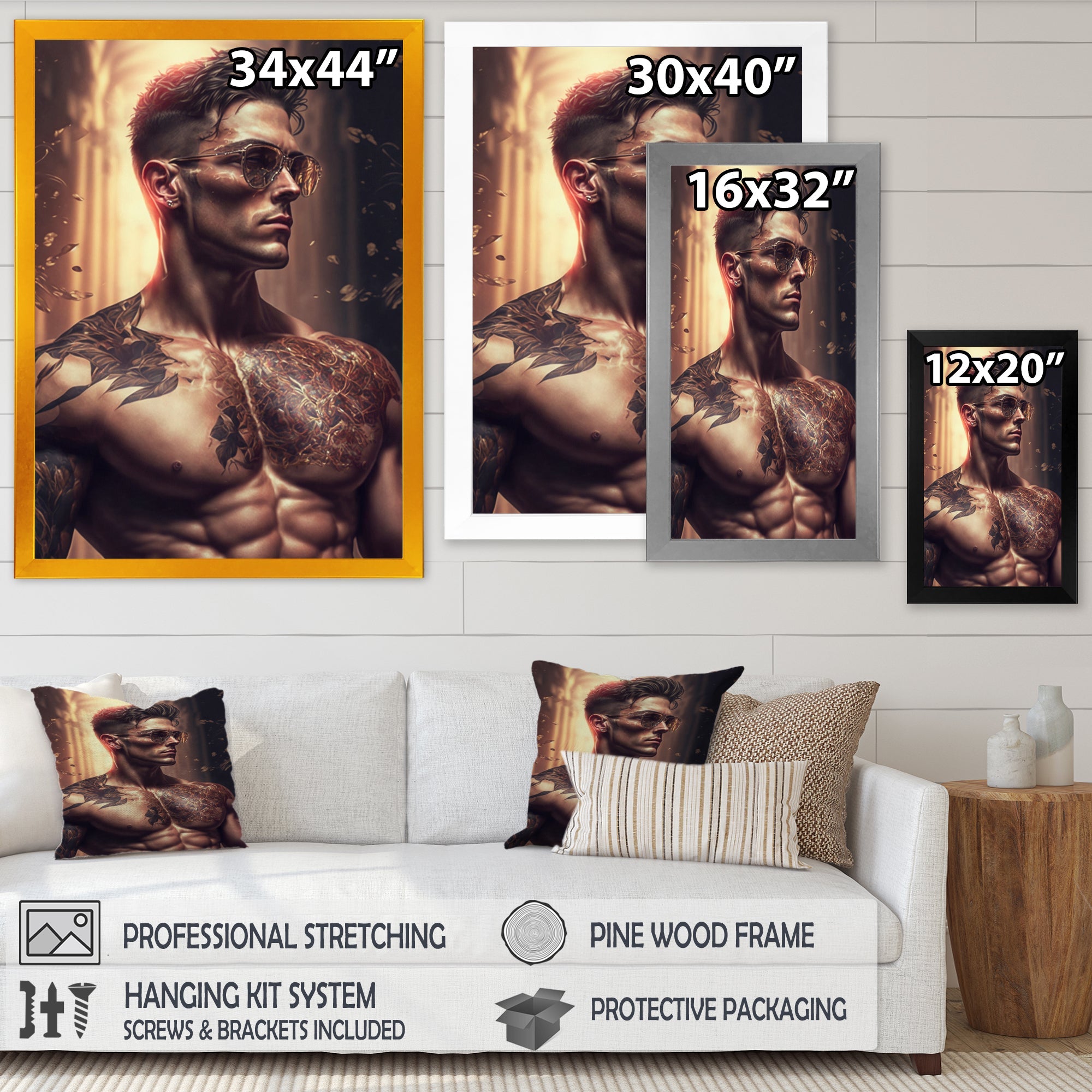 Fashion Muscular Man With Sun Glasses 1 I