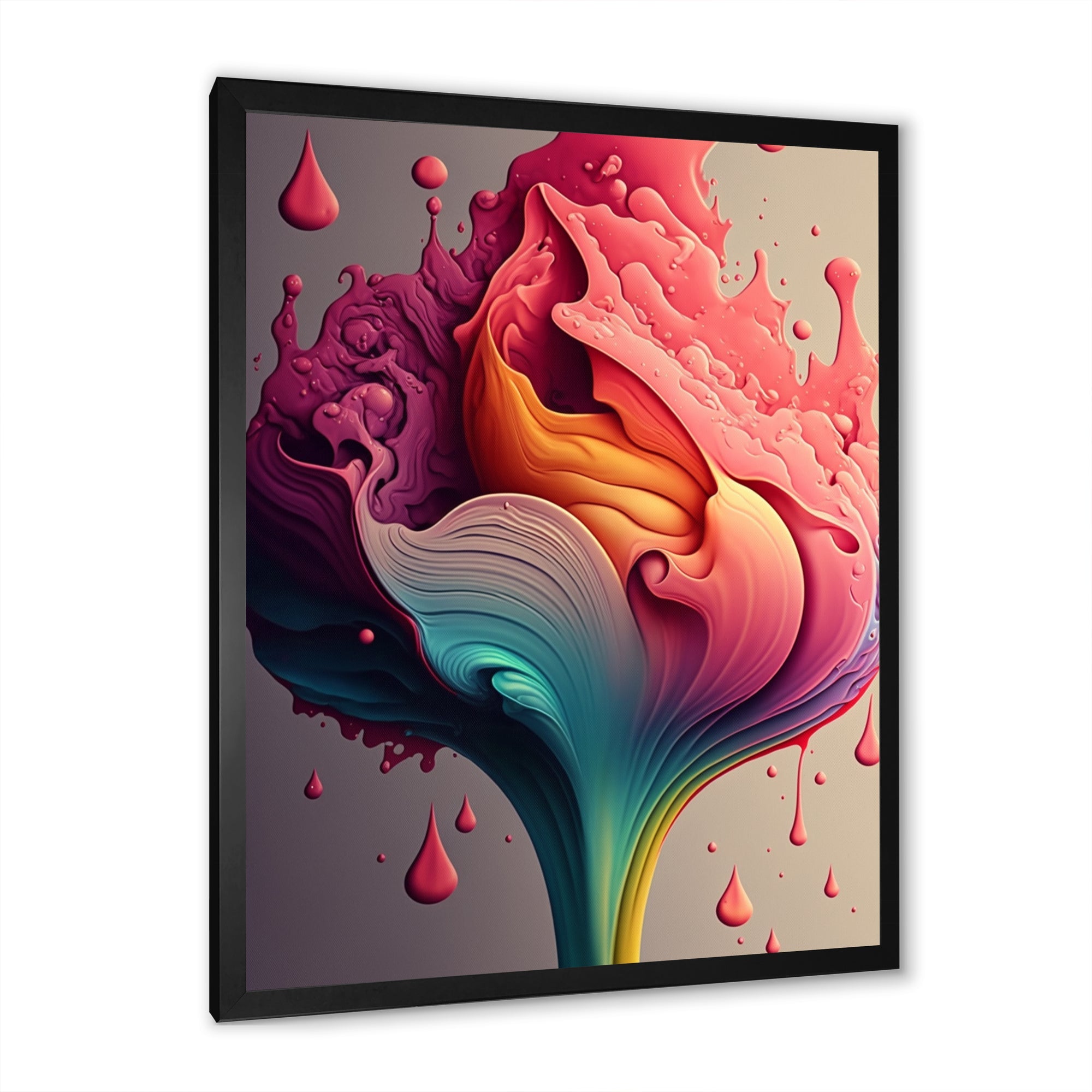 Multicolor Liquid Ink Tulip Flowers I