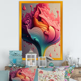 Multicolor Liquid Ink Tulip Flowers I