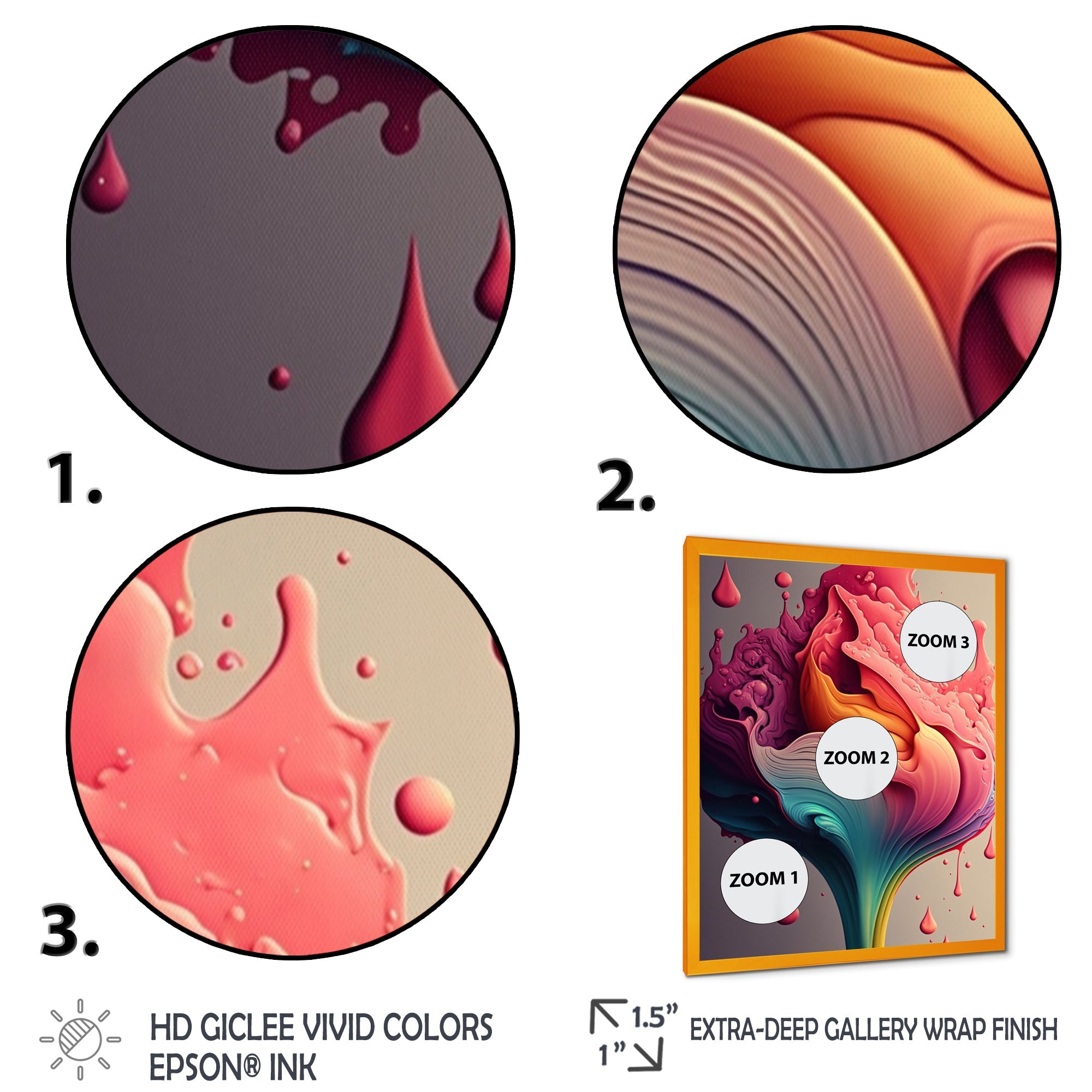 Multicolor Liquid Ink Tulip Flowers I