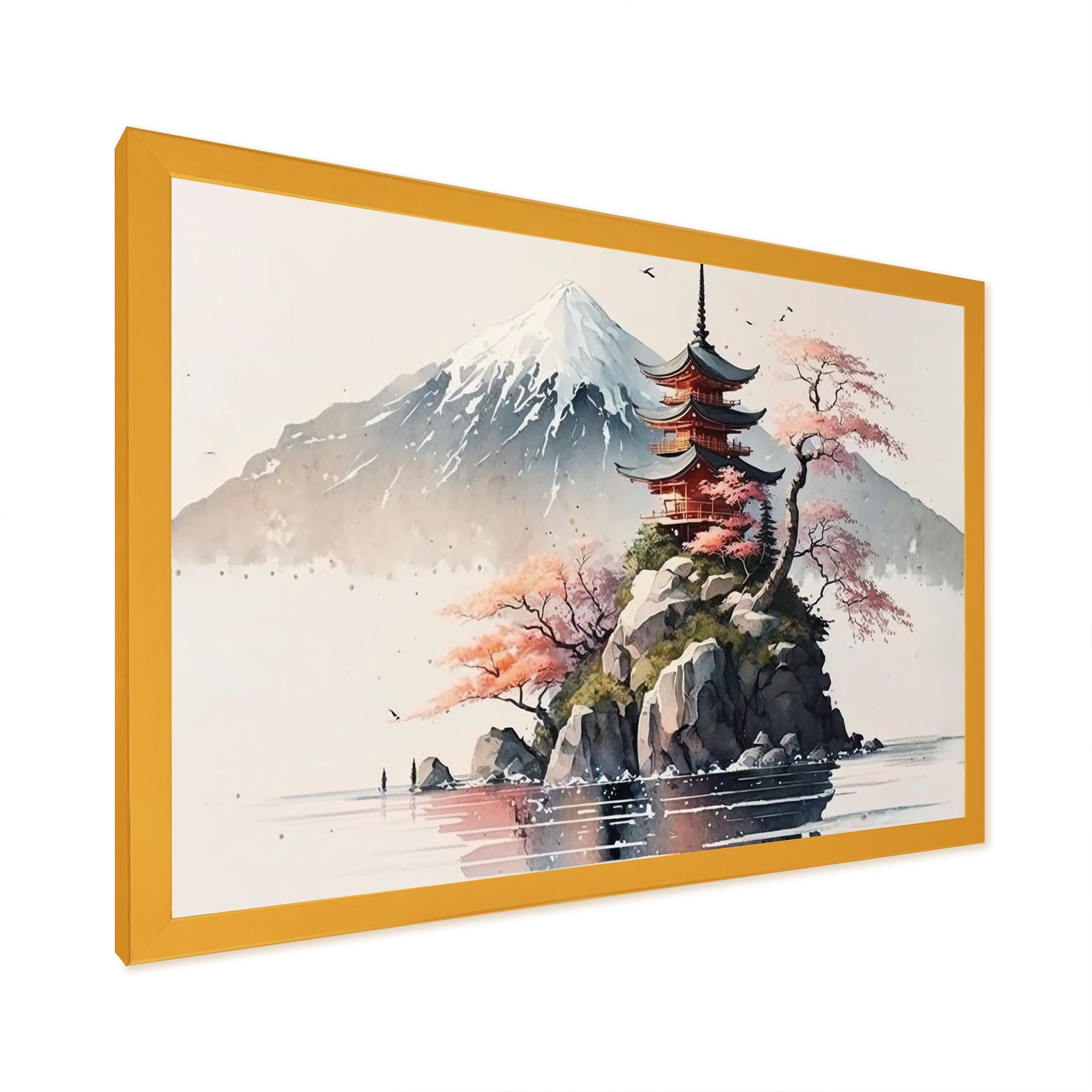 Japanese Landscape In Watercolor I