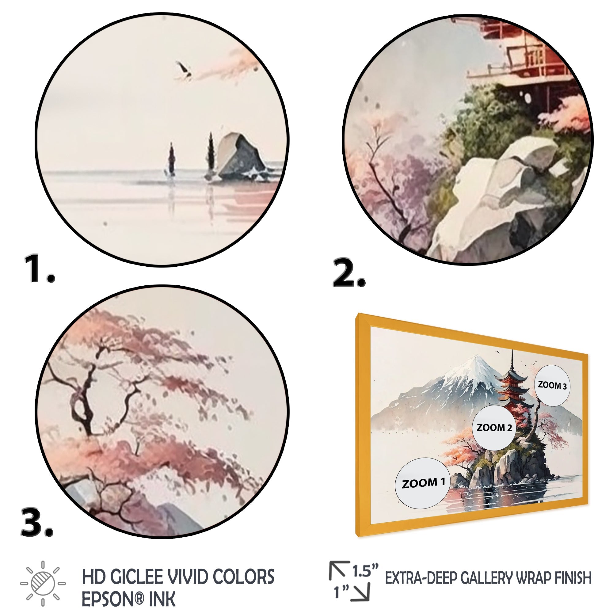 Japanese Landscape In Watercolor I