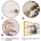 Japanese Landscape In Watercolor I