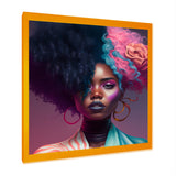 Pink And Blue African American Woman I